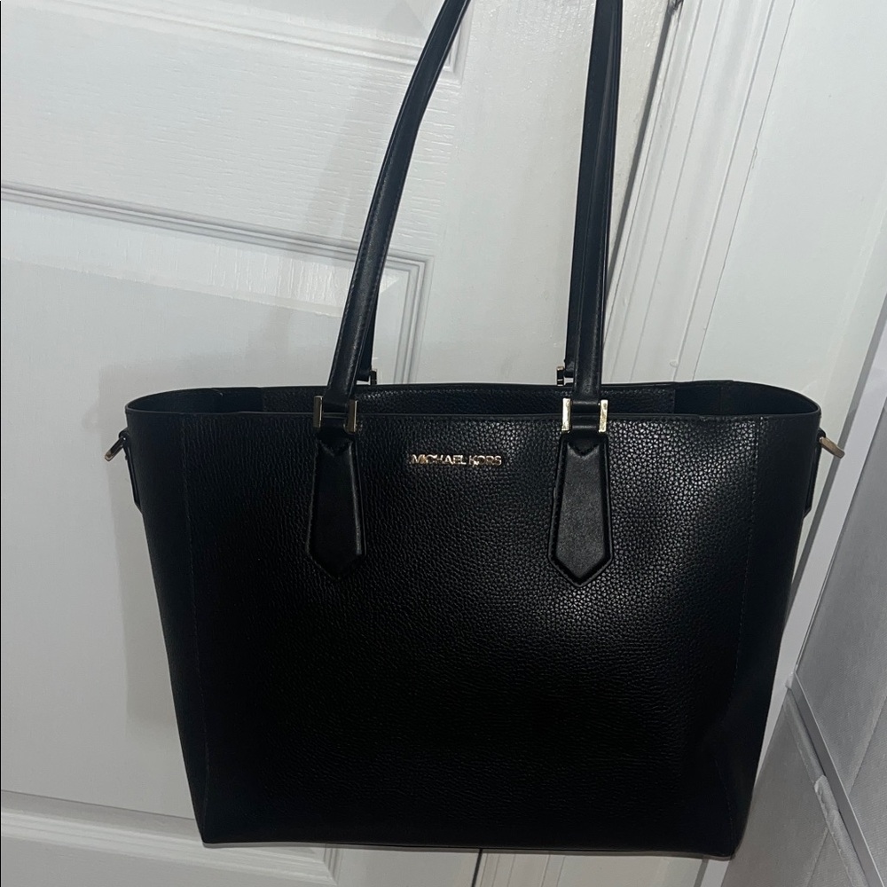 Michael Kors Black Pebbled Leather Tote